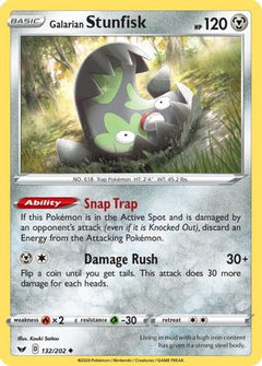Galarian Stunfisk 132/202 - SWSH01 Sword & Shield Base Set-1