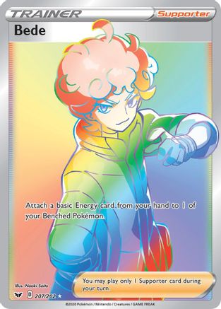 Bede (Secret) 207/202 - SWSH01 Sword & Shield Base Set Holofoil-1