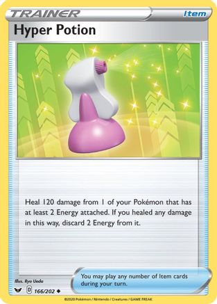 Hyper Potion 166/202 - SWSH01 Sword & Shield Base Set Reverse Holofoil-1