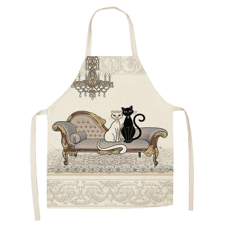 European and American cartoon cute cat apron-25