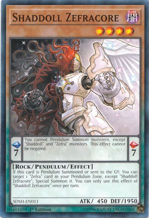 Shaddoll Zefracore (SDSH-EN011) - Structure Deck: Shaddoll Showdown 1st Edition