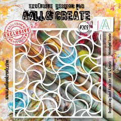 AALL and Create  6"x6" Stencil - 209 - Moonlight Sonata-1