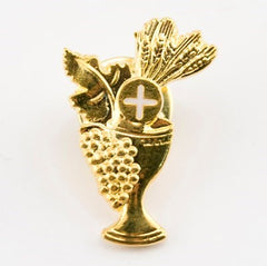Gold Chalice First Communion Pin-1