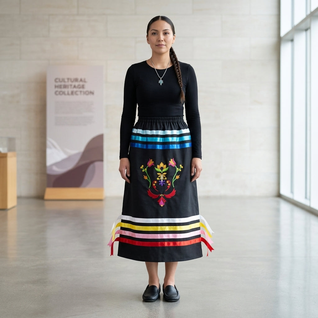 Metis Floral Ribbon Skirt