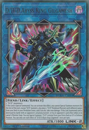 D/D/D Abyss King Gilgamesh (DUOV-EN004) - Duel Overload 1st Edition-1
