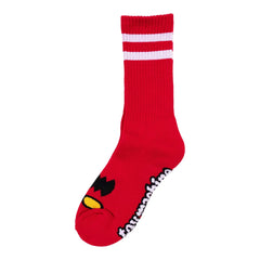 Toy Machine 'Monster Face' Crew Socks - Red-2