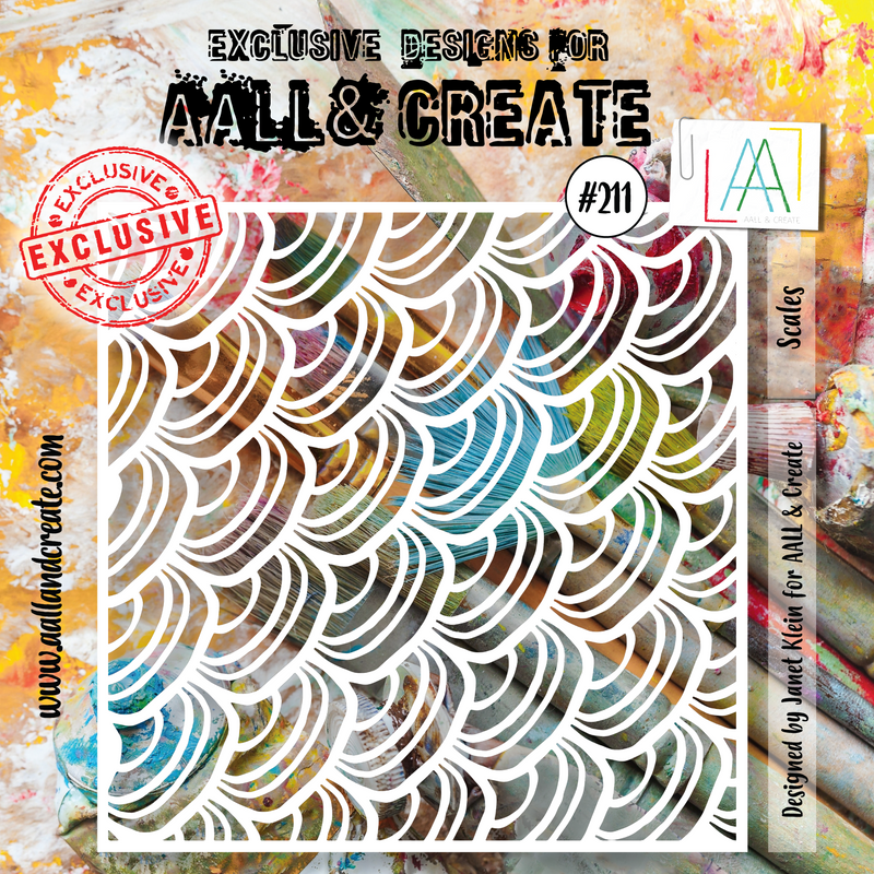 AALL and Create  6"x6" Stencil - 211 - Scales-1