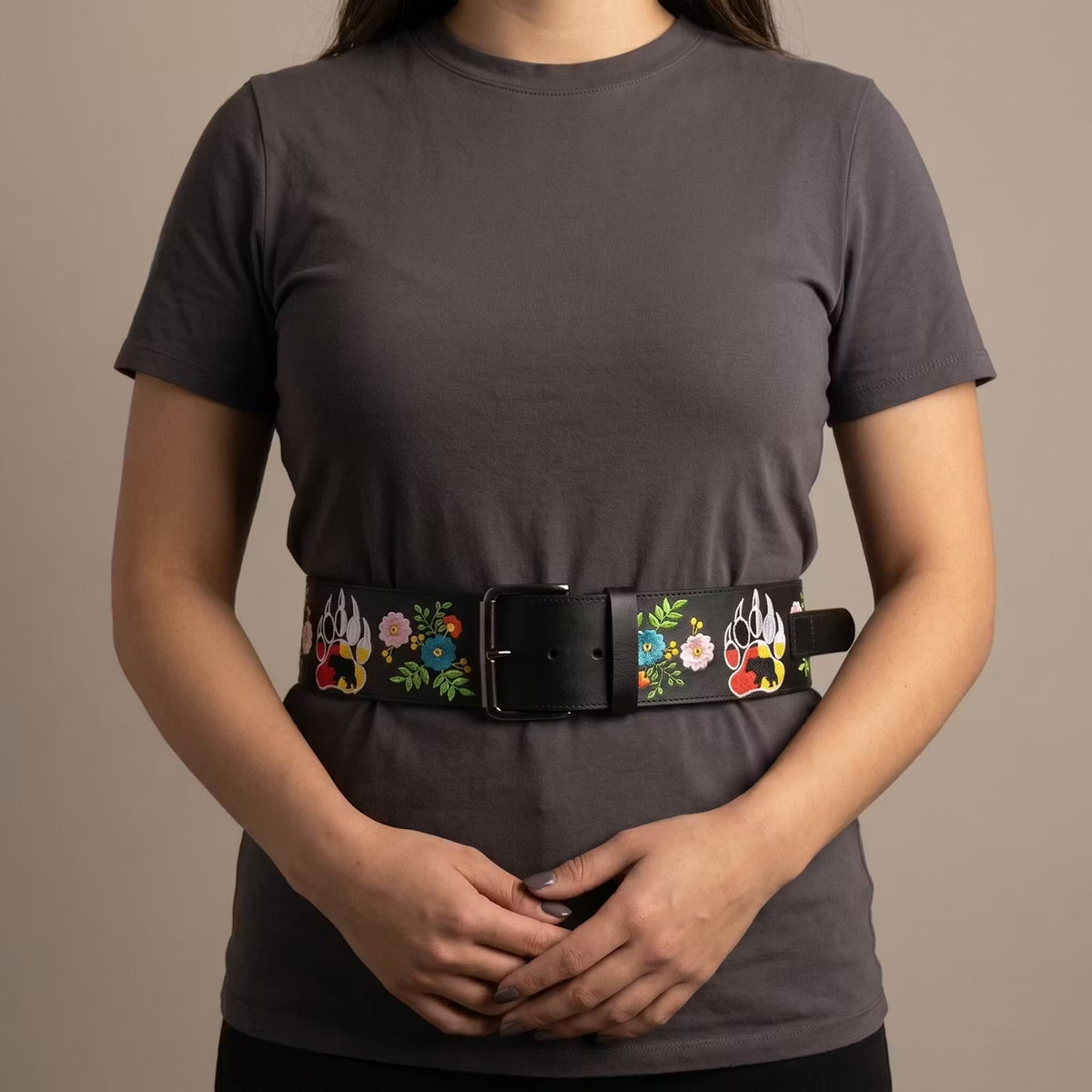 Heritage Leather Regalia Belt (Bear Paw)