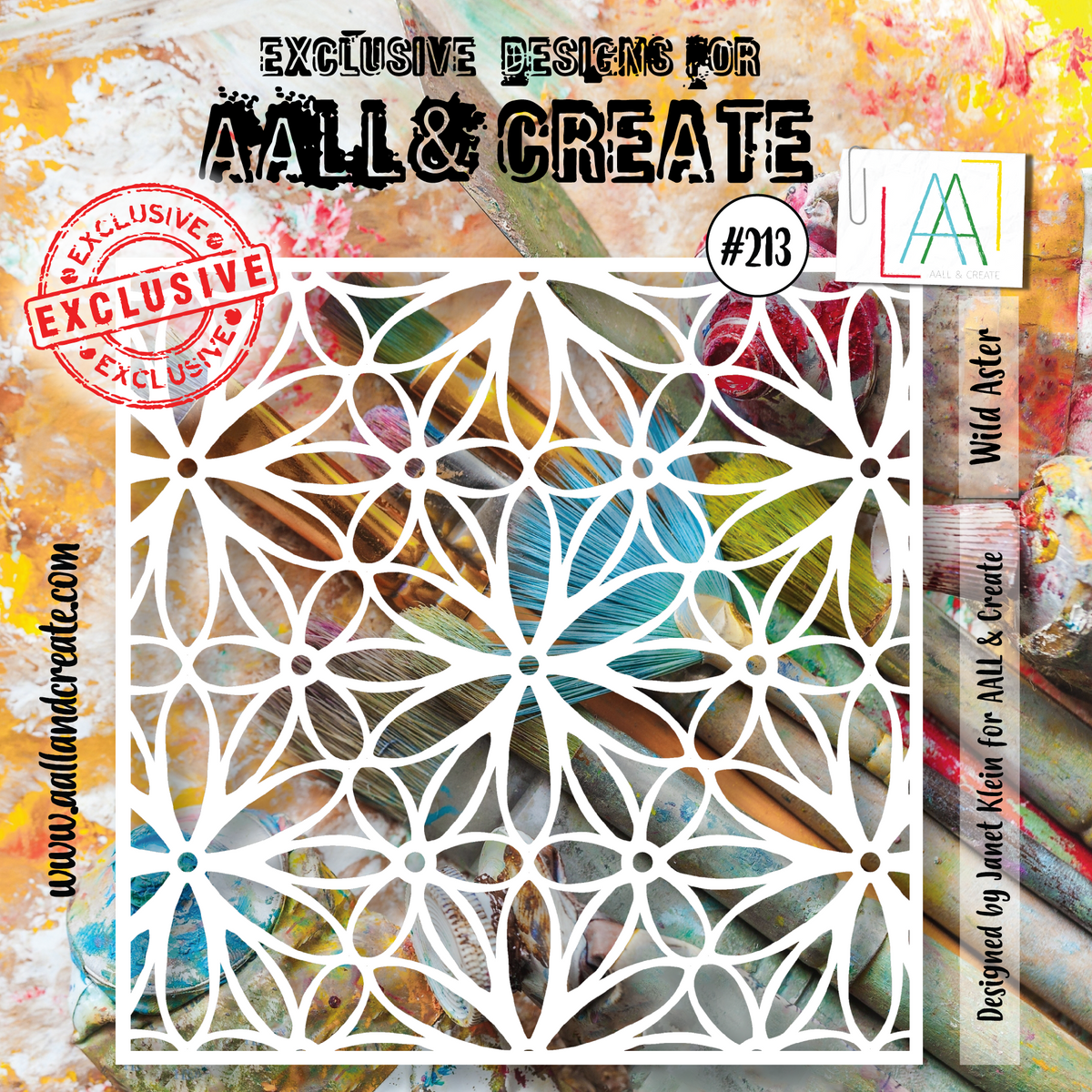 AALL and Create  6"x6" Stencil - 213 - Wild Aster-1