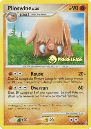 Piloswine - 46/100 (Prerelease) - Nintendo Promos-1