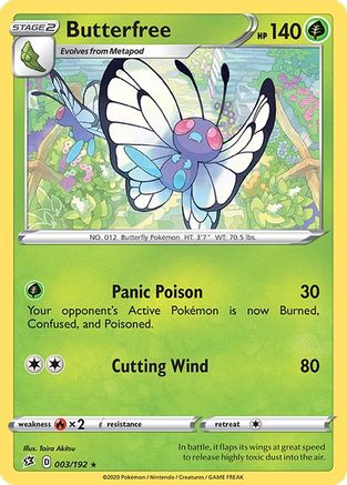 Butterfree 3/192 - SWSH02 Rebel Clash-1