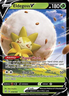 Eldegoss V 19/192 - SWSH02 Rebel Clash Holofoil-1