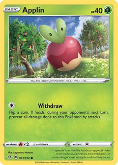 Applin (21) 21/192 - SWSH02 Rebel Clash Reverse Holofoil-1