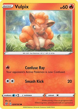 Vulpix 24/192 - SWSH02 Rebel Clash Reverse Holofoil-1