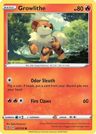 Growlithe 27/192 - SWSH02 Rebel Clash-1