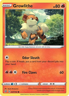 Growlithe 27/192 - SWSH02 Rebel Clash-1