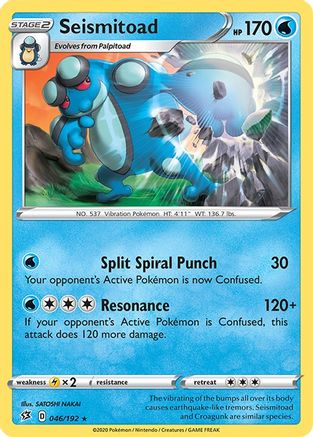 Seismitoad 46/192 - SWSH02 Rebel Clash-1