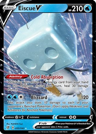 Eiscue V 55/192 - SWSH02 Rebel Clash Holofoil-1
