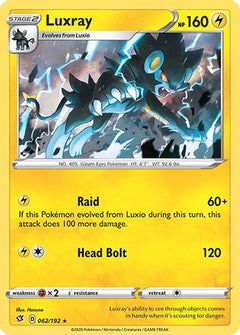 Luxray 62/192 - SWSH02 Rebel Clash Reverse Holofoil-1