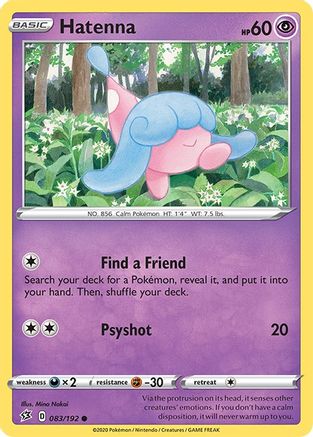 Hatenna 83/192 - SWSH02 Rebel Clash Reverse Holofoil-1