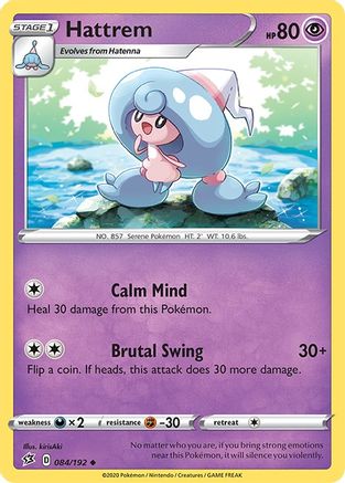 Hattrem 84/192 - SWSH02 Rebel Clash Reverse Holofoil-1