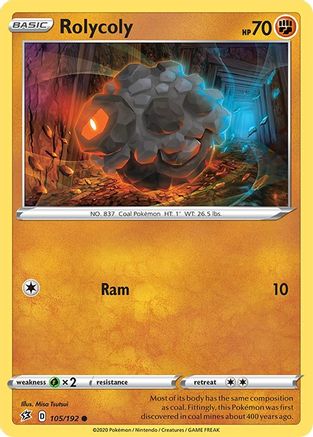 Rolycoly 105/192 - SWSH02 Rebel Clash-1