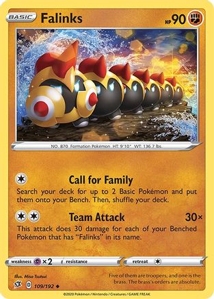 Falinks 109/192 - SWSH02 Rebel Clash Reverse Holofoil-1