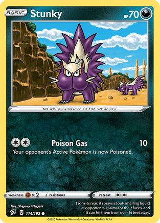 Stunky 114/192 - SWSH02 Rebel Clash Reverse Holofoil-1