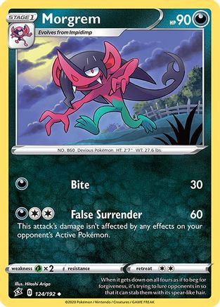Morgrem 124/192 - SWSH02 Rebel Clash Reverse Holofoil-1