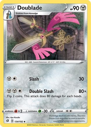 Doublade 134/192 - SWSH02 Rebel Clash Reverse Holofoil-1
