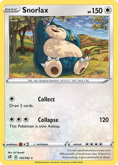 Snorlax 141/192 - SWSH02 Rebel Clash Reverse Holofoil-1