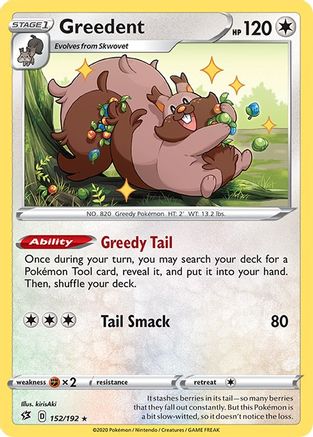Greedent 152/192 - SWSH02 Rebel Clash Reverse Holofoil-1