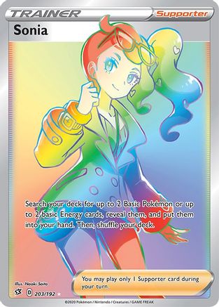 Sonia (Secret) 203/192 - SWSH02 Rebel Clash Holofoil-1