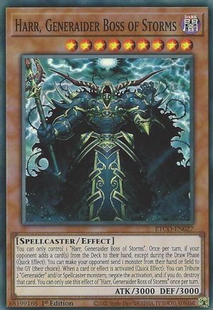 Harr, Generaider Boss of Storms (ETCO-EN027) - Eternity Code 1st Edition-1