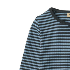 Long Sleeve T-shirt Stig | Bright Blue Stripe | Wheat Kids-3