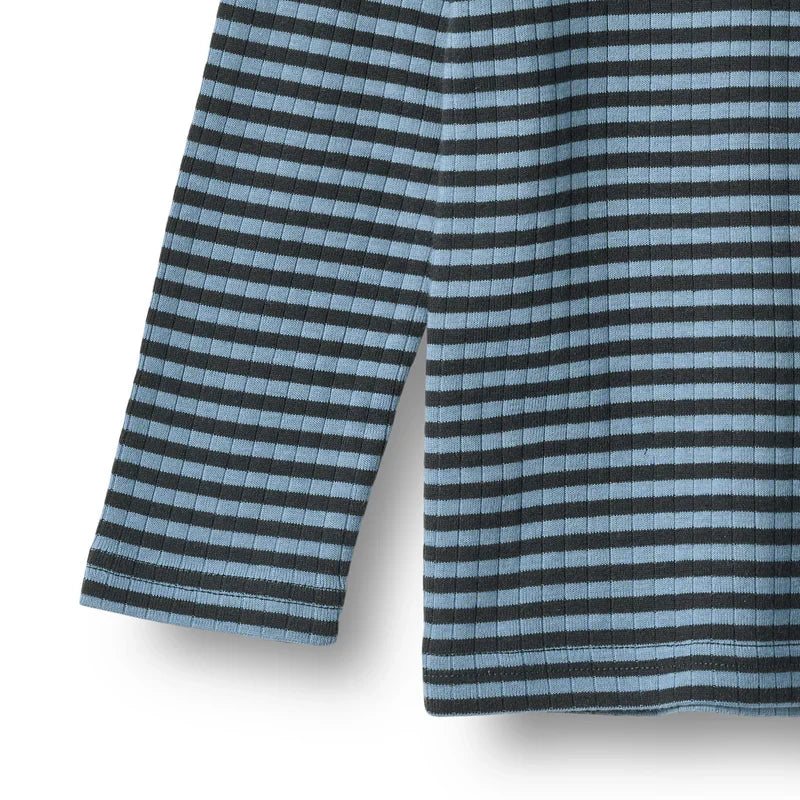 Long Sleeve T-shirt Stig | Bright Blue Stripe | Wheat Kids-4