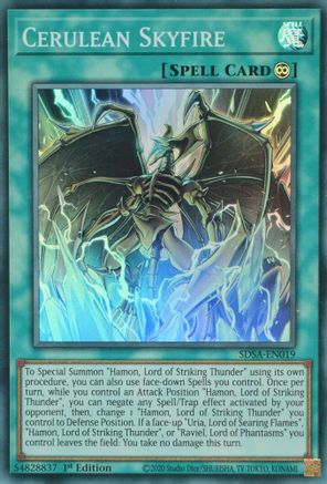 Cerulean Skyfire (SDSA-EN019) - Structure Deck: Sacred Beasts 1st Edition-1