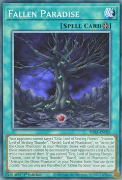 Fallen Paradise (SDSA-EN021) - Structure Deck: Sacred Beasts 1st Edition-1