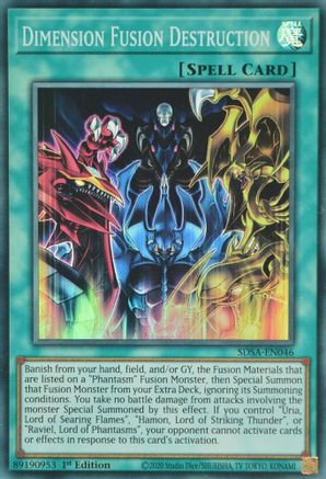 Dimension Fusion Destruction (SDSA-EN046) - Structure Deck: Sacred Beasts 1st Edition-1