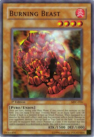 Burning Beast (MFC-016) - Magician's Force 1st Edition-1