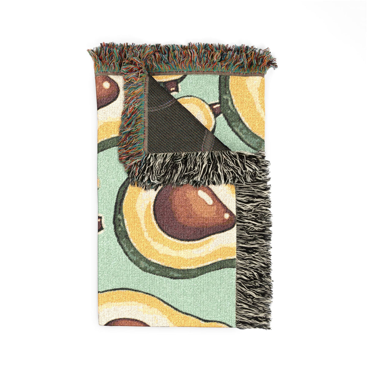 Avocado Pattern Woven Blanket – Cozy Decorative Throw for Kitchen, Living Room & Gifts-6