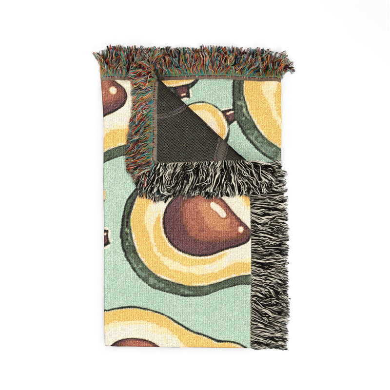 Avocado Pattern Woven Blanket – Cozy Decorative Throw for Kitchen, Living Room & Gifts-6