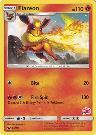 Flareon - SM186 (#27 Charizard Stamped) SM186 - Battle Academy-1