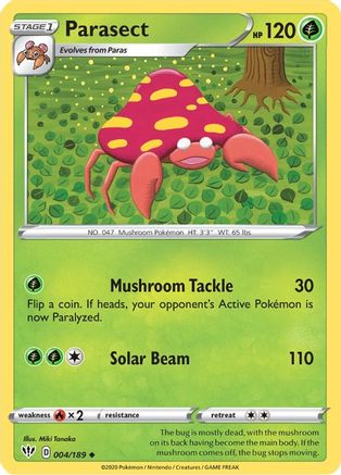 Parasect 4/189 - SWSH03 Darkness Ablaze-1