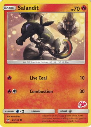 Salandit - 25/156 (#13 Charizard Stamped) - Battle Academy-1