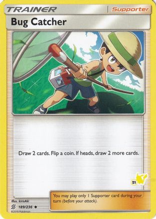 Bug Catcher - 189/236 (#51 Pikachu Stamped) - Battle Academy
