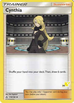 Cynthia - 119/156 (#24 Pikachu Stamped) - Battle Academy-1