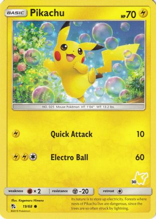 Pikachu - 19/68 (#30 Pikachu Stamped) 19 - Battle Academy-1