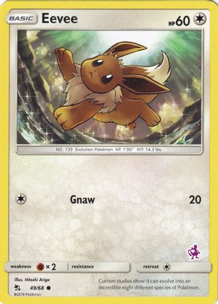 Eevee - 49/68 (Mewtwo Stamped) 49 - Battle Academy-1