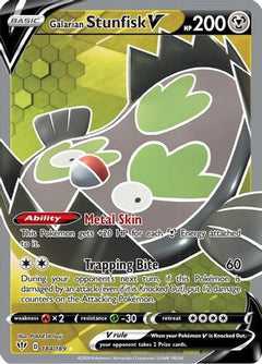 Galarian Stunfisk V (Full Art) 184/189 - SWSH03 Darkness Ablaze Holofoil-1